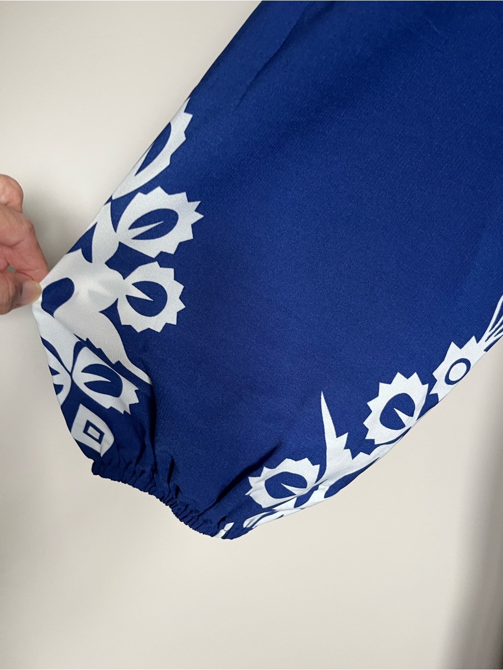 NWT Pretty Garden Blue and White Peasant Maxi Dress Size XL - Picture 5 of 12